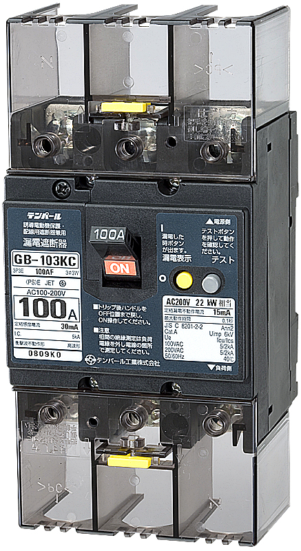 SALE／79%OFF】 テンパール工業 配線用遮断器 B-103EC 100A 材料、資材